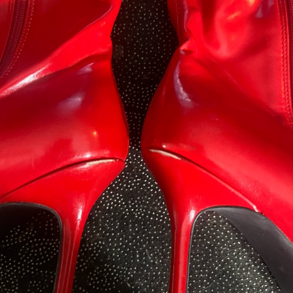 Jeffrey Campbell Red Over the Knee Boots - Picture 6 of 7